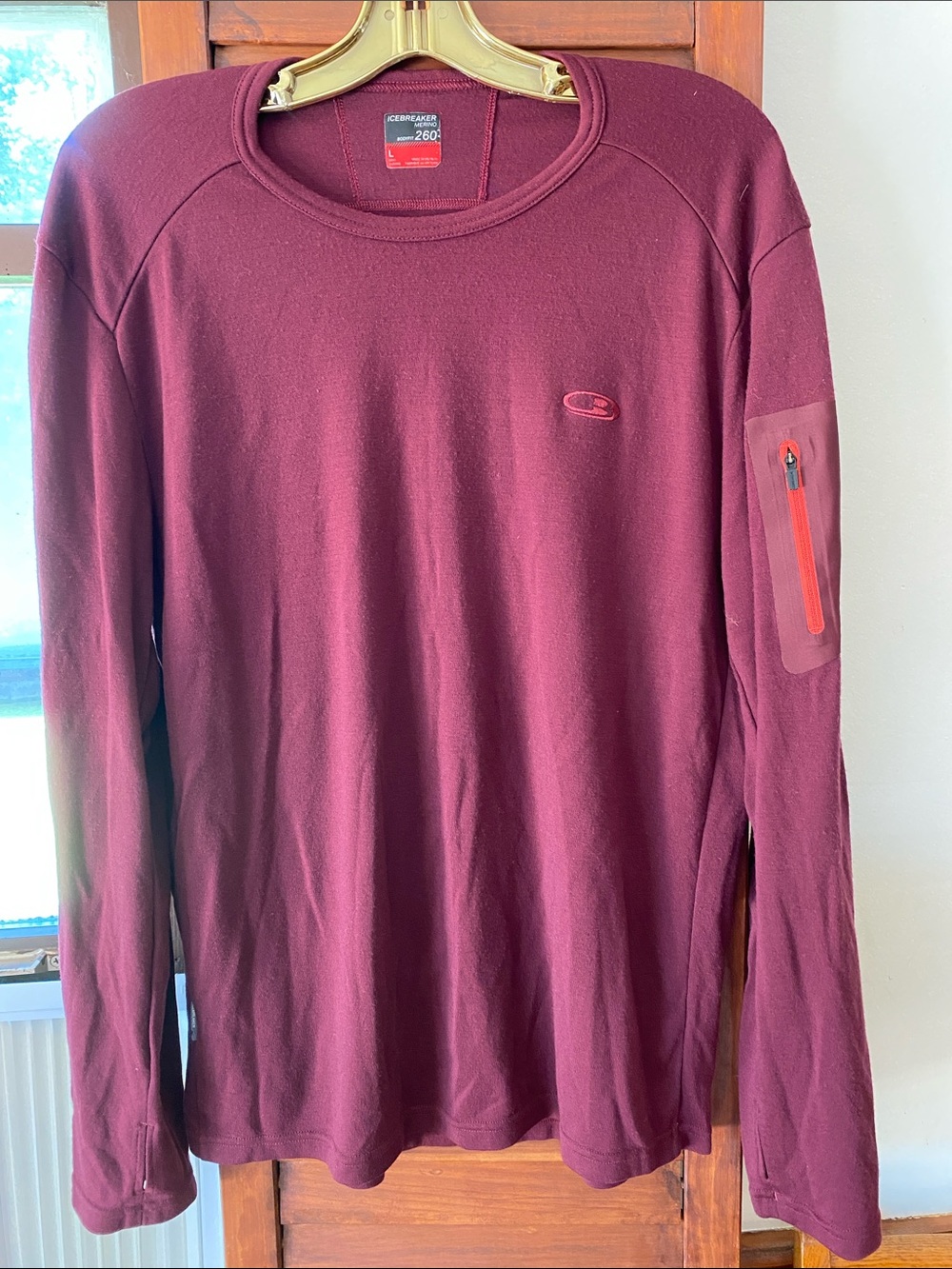 Men’s Icebreaker Merino Wool 260 Bodyfit Purple crew Neck Pullover Sweater